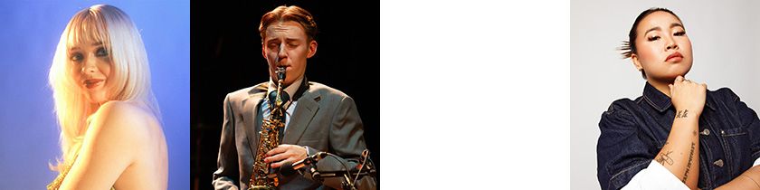 Kollasj med unge talenter