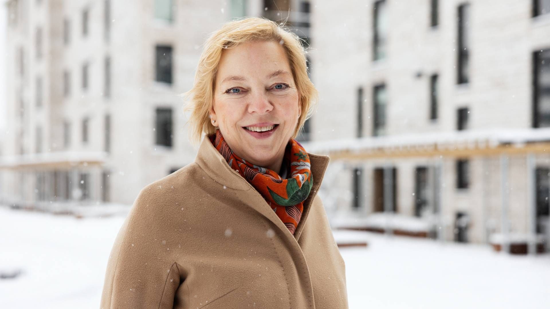 Byggherre Inger Johanne Langeland ved Daaetunet i Ålesund, der hun har ledet utviklingen av boligprosjektet.