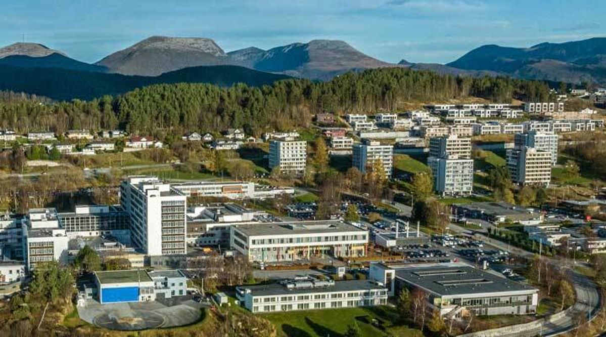 Oversiktsbilde av området rundt Ålesund sykehus.