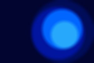 Ikon med mørk blå bakgrunn og sirkler i ulike blåtoner