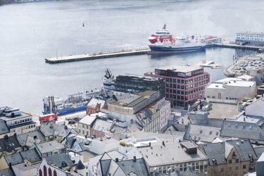 Skisse fra Skibnes Arkitekter, sett fra Aksla.