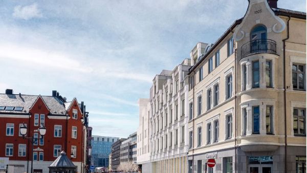 Illustrasjon av Keiser Wilhelmsgate i Ålesund 