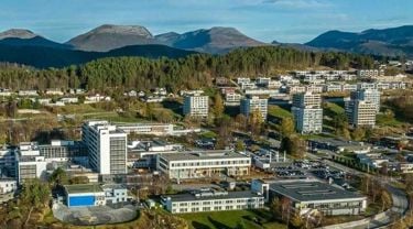 Oversiktsbilde av området rundt Ålesund sykehus. 